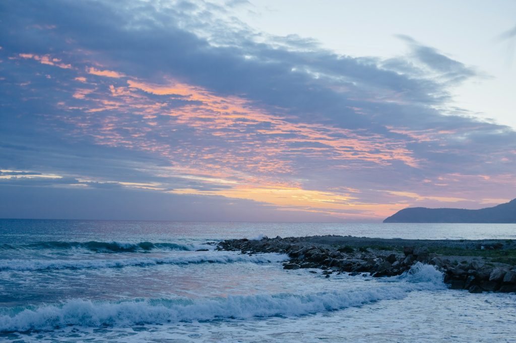 beautiful sea sunset